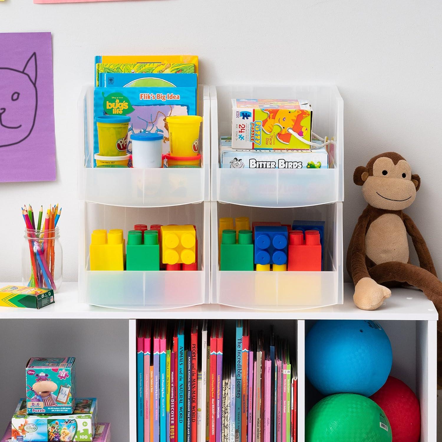 Cajas de Almacenamiento Plástico Transparentes IRIS USA Jumbo 4 Unidades