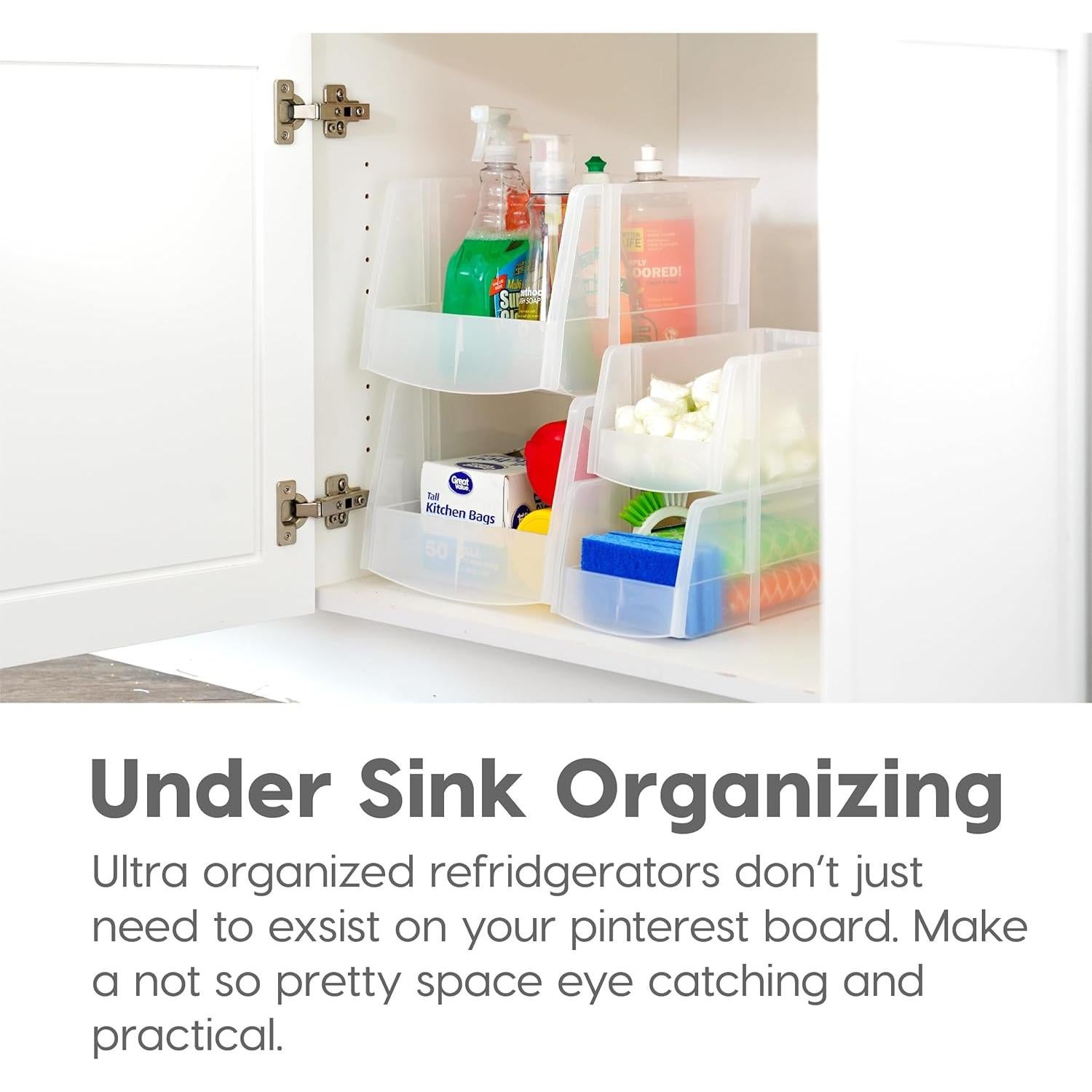 Cajas de Almacenamiento Plástico Transparentes IRIS USA Jumbo 4 Unidades