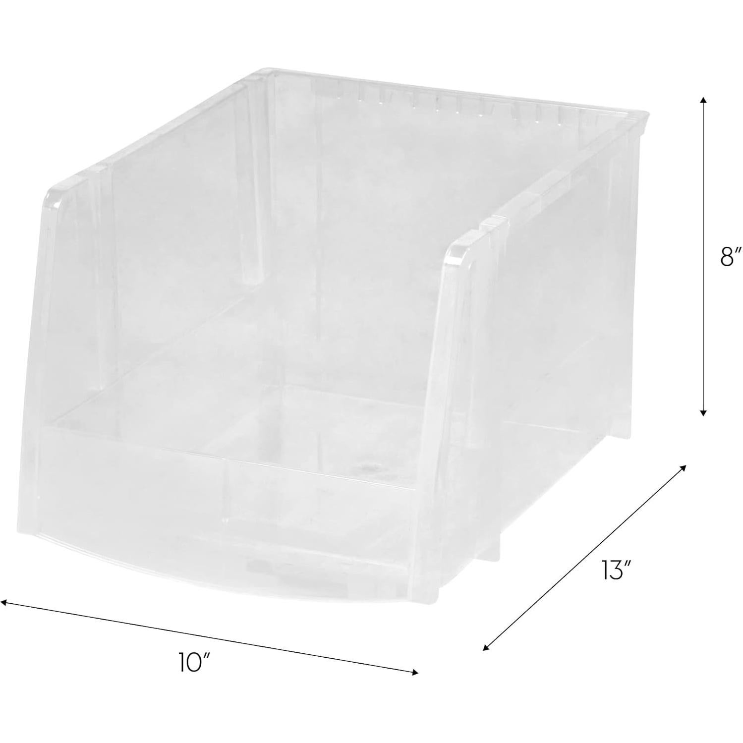 Cajas de Almacenamiento Plástico Transparentes IRIS USA Jumbo 4 Unidades