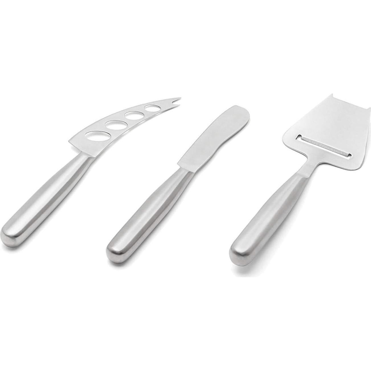 Juego de cuchillos para queso Fox Run, acero inoxidable, 3 piezas