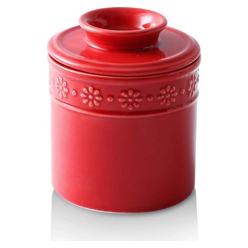 Crock de Cerámica KOOV para Mantequilla - Rojo, 125g