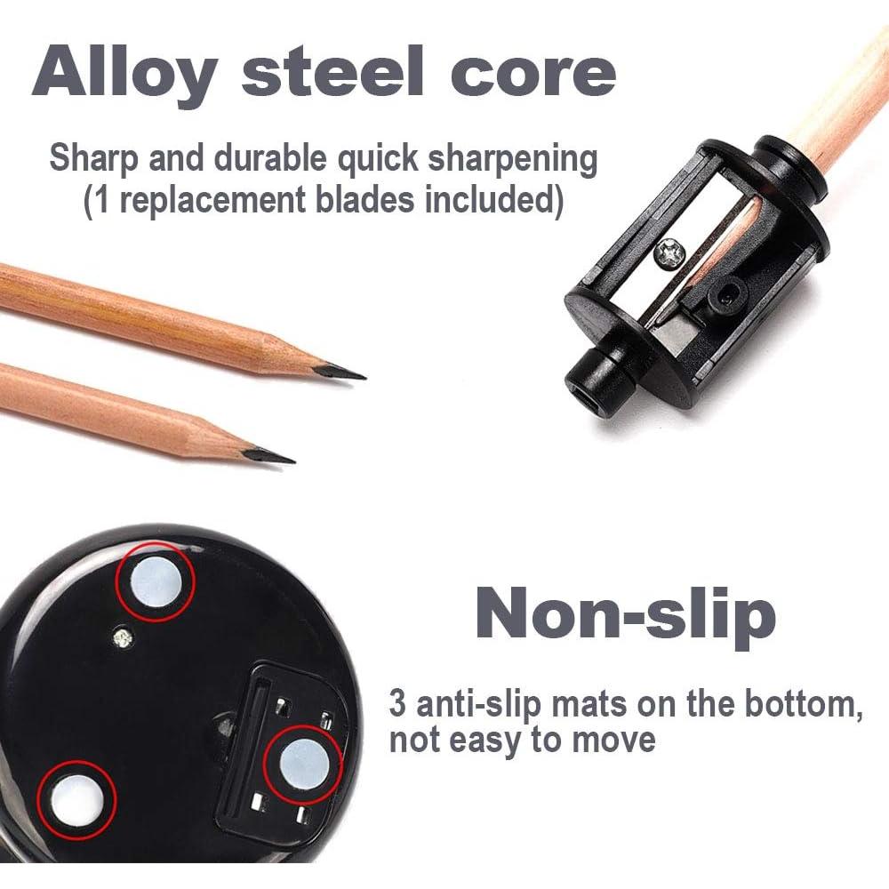 Sacapuntas Eléctrico BienFun Negro, Afilador Automático para Lápices