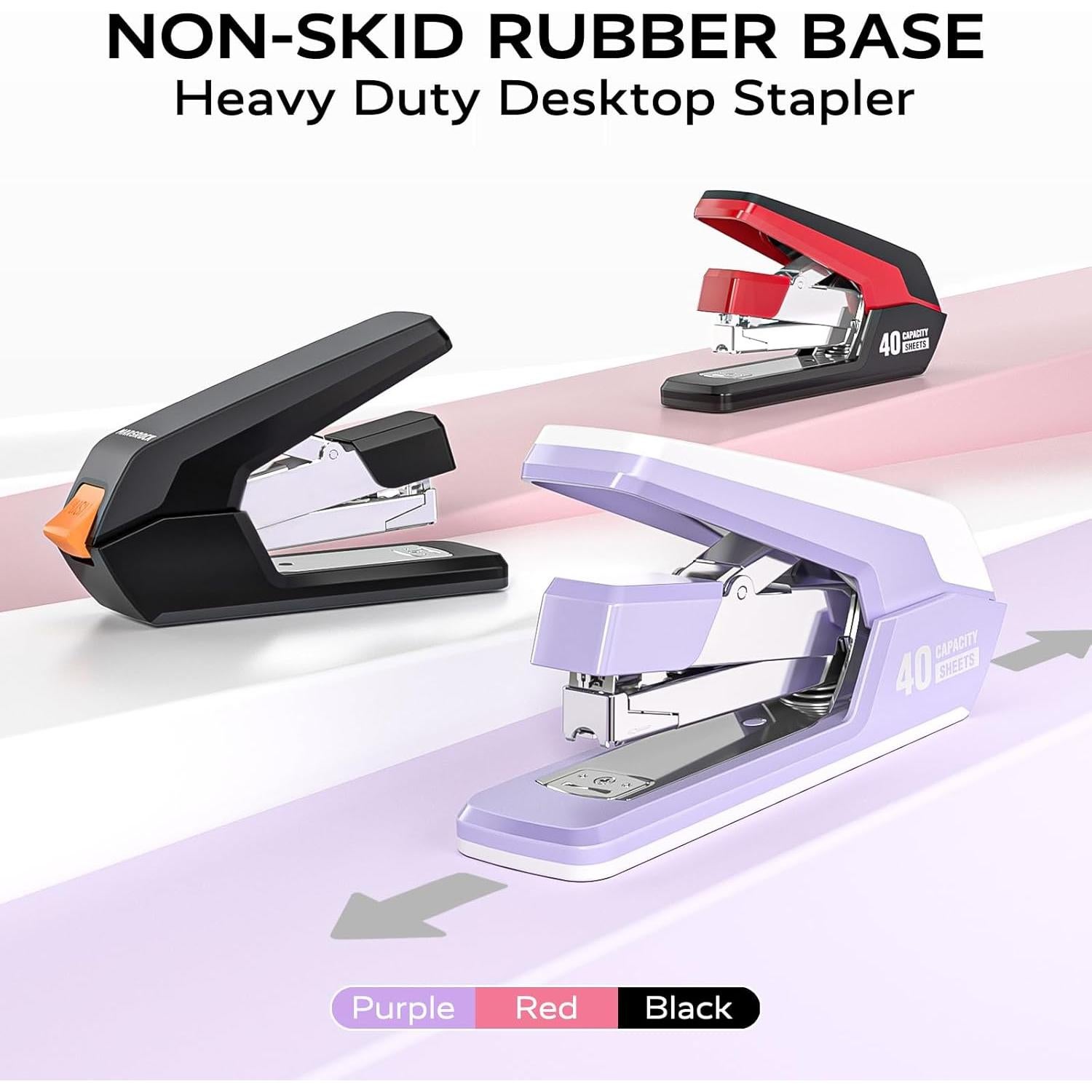 Grapadora Sin Esfuerzo Marsrock Negra para 40-50 Hojas