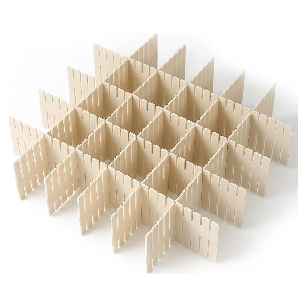 Divisores Ajustables para Cajones Qozary 42 Pack Beige