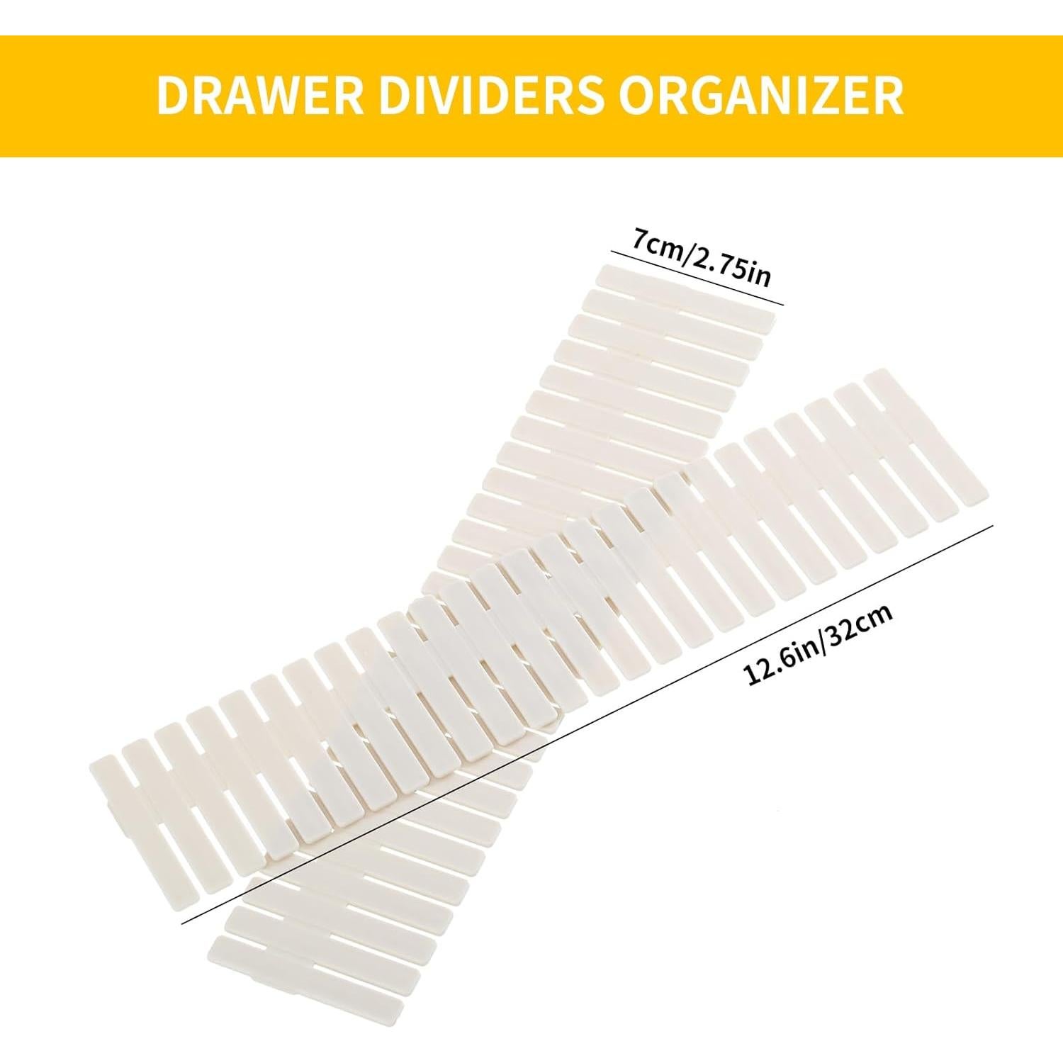 Divisores Ajustables para Cajones Qozary 42 Pack Beige