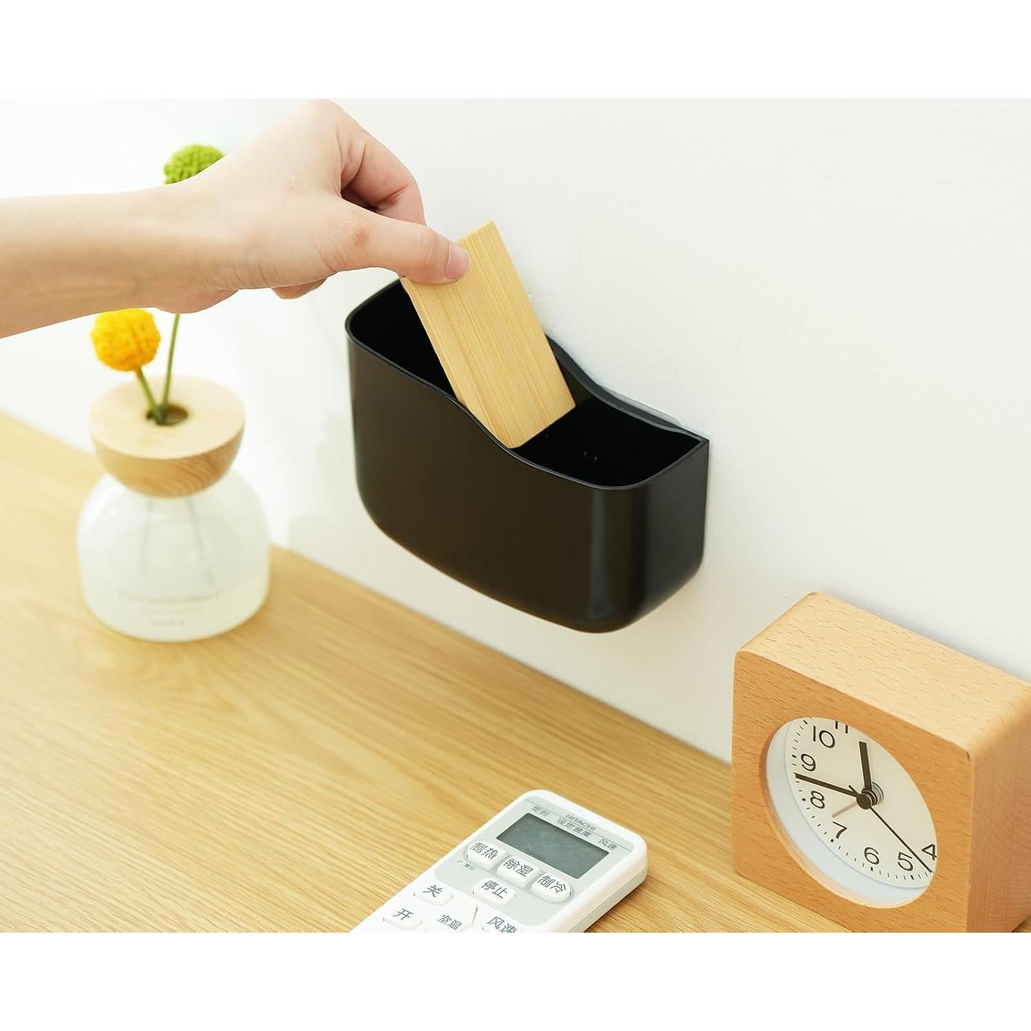 Soporte Adhesivo para Control Remoto SUNFICON 3 Piezas Negro