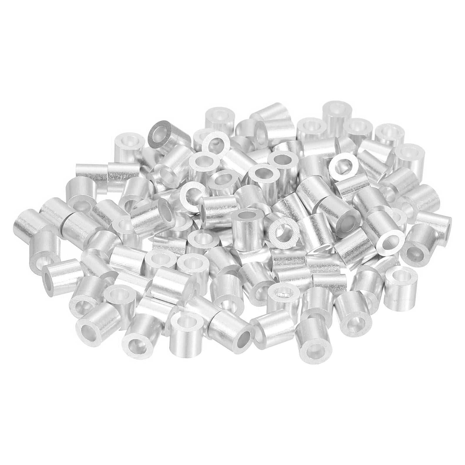 Manguitos de Aluminio para Crimpado uxcell 120Pcs 3mm