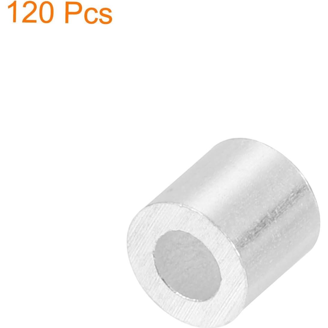 Manguitos de Aluminio para Crimpado uxcell 120Pcs 3mm