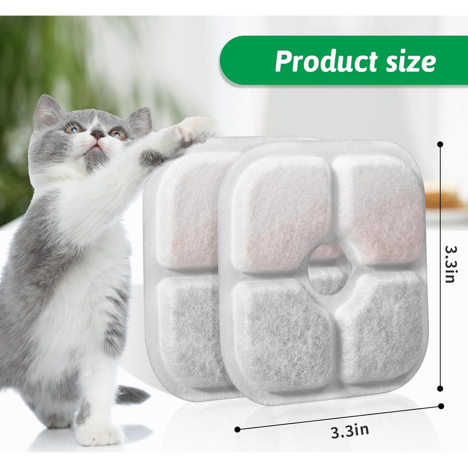 Filtros de Reemplazo Porens para Fuente de Agua Gatos 2.5L - 8 Piezas