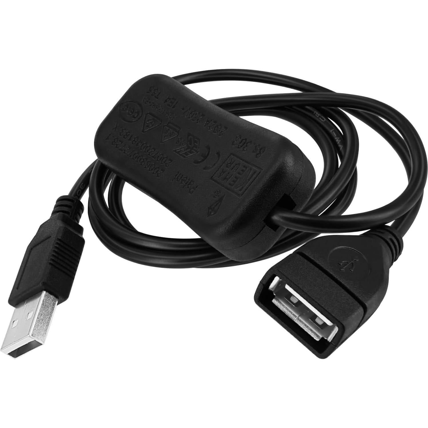 Cable USB Macho a Hembra Yeebline 1m con Interruptor ON/OFF - 2 Pack