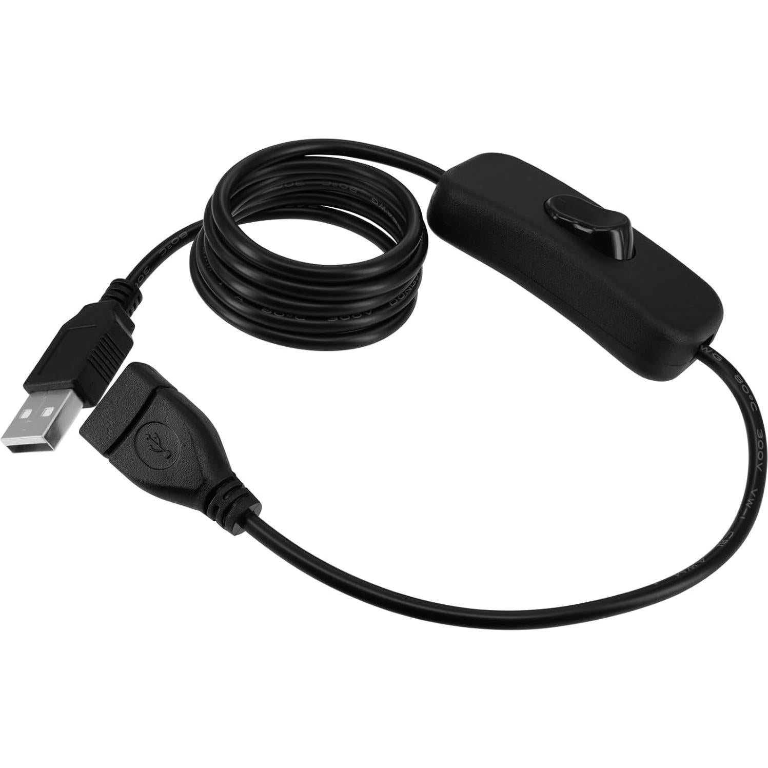 Cable USB Macho a Hembra Yeebline 1m con Interruptor ON/OFF - 2 Pack