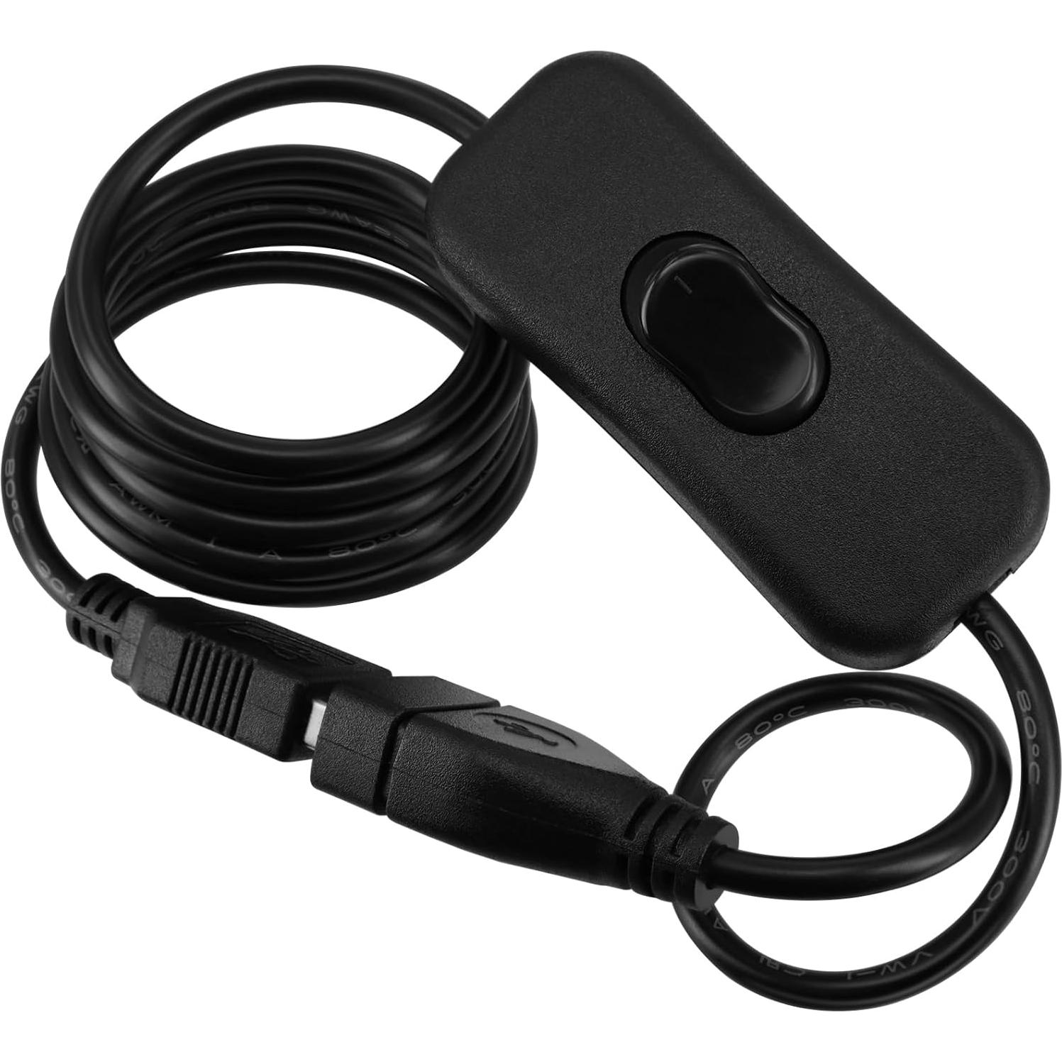 Cable USB Macho a Hembra Yeebline 1m con Interruptor ON/OFF - 2 Pack