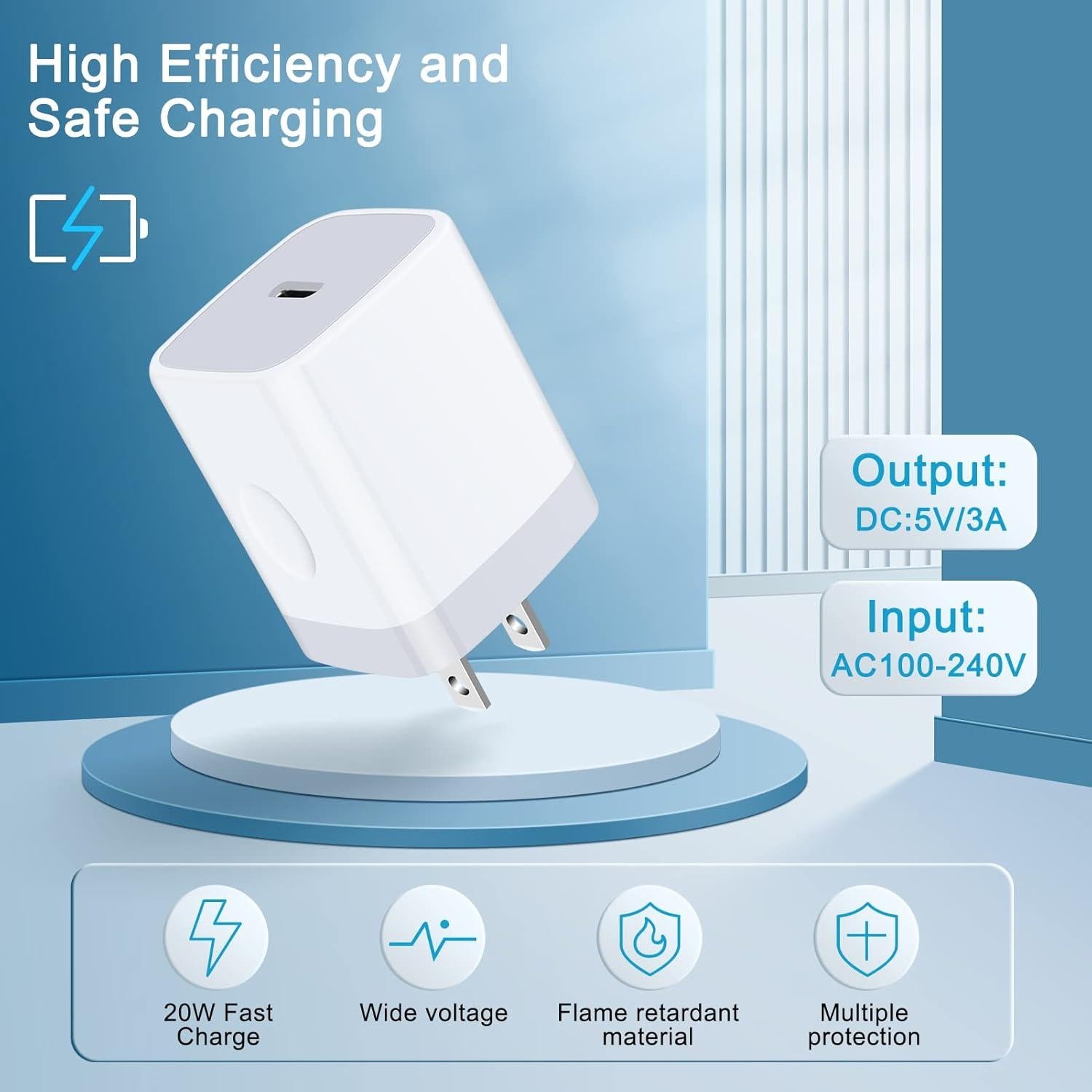 Cargador de pared USB C 20W PD Rápido Shenzhen Putuo