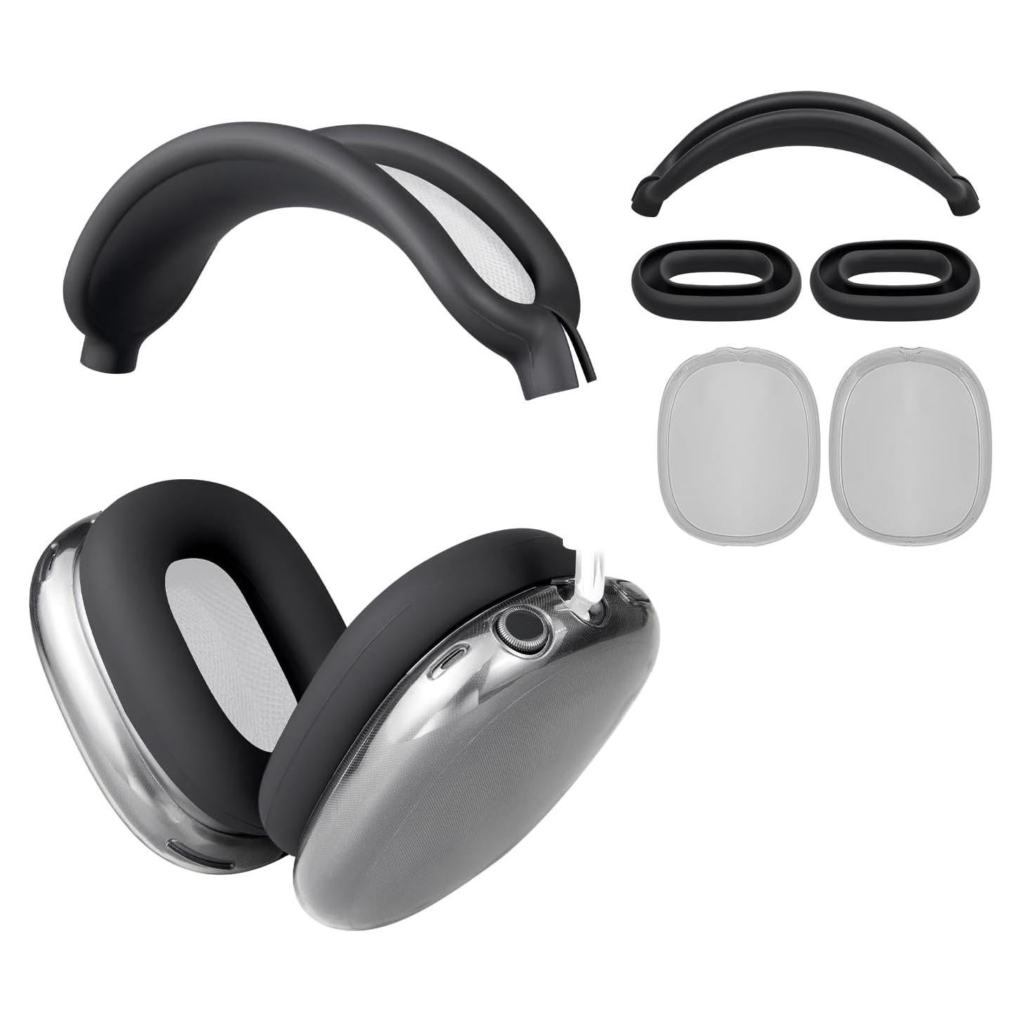 Kit de Protección SOULWIT para AirPods Max - Funda TPU y Almohadillas Silicona