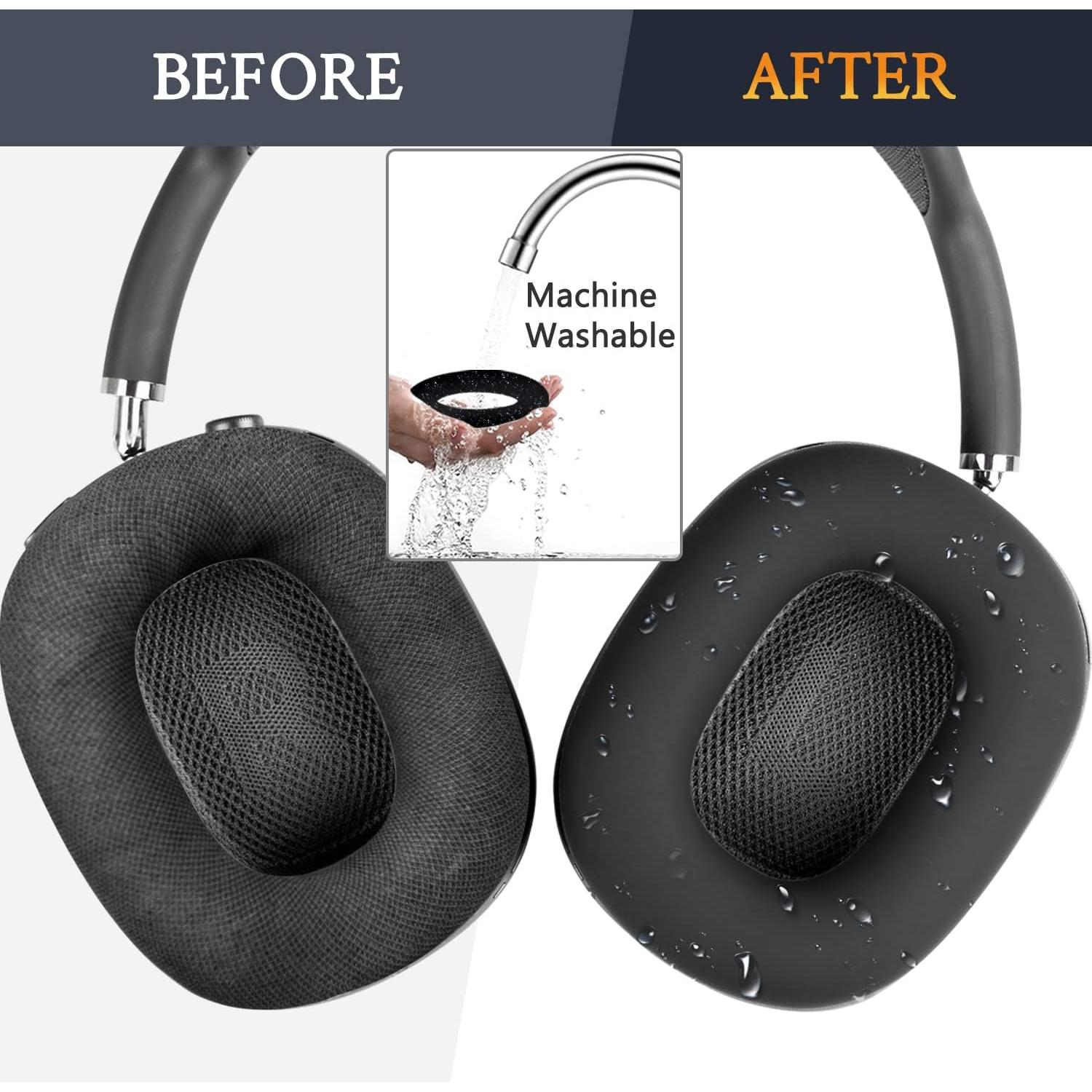 Kit de Protección SOULWIT para AirPods Max - Funda TPU y Almohadillas Silicona