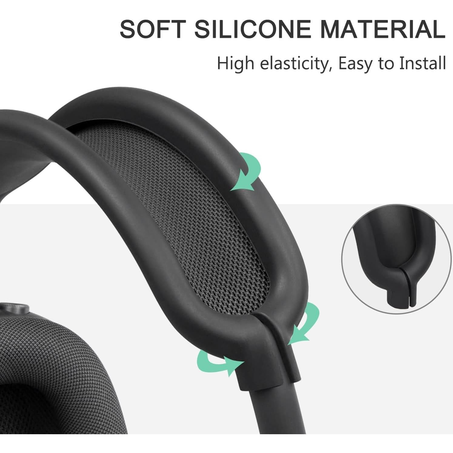 Kit de Protección SOULWIT para AirPods Max - Funda TPU y Almohadillas Silicona
