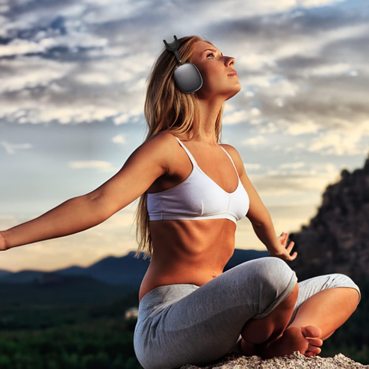 Kit de Protección SOULWIT para AirPods Max - Funda TPU y Almohadillas Silicona