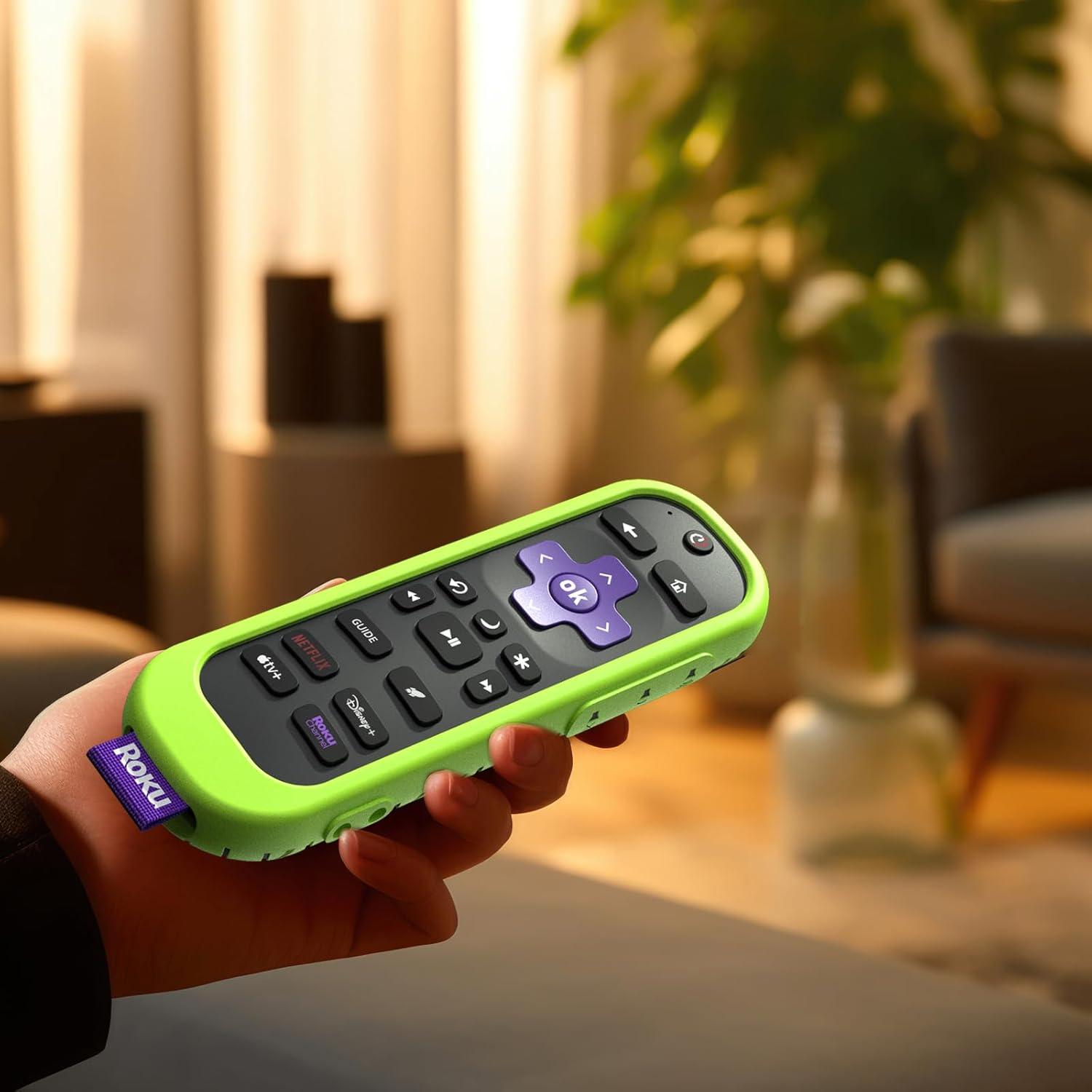 Funda de Silicona para Control Remoto Roku Pro - 2 Paquetes Verde Azul