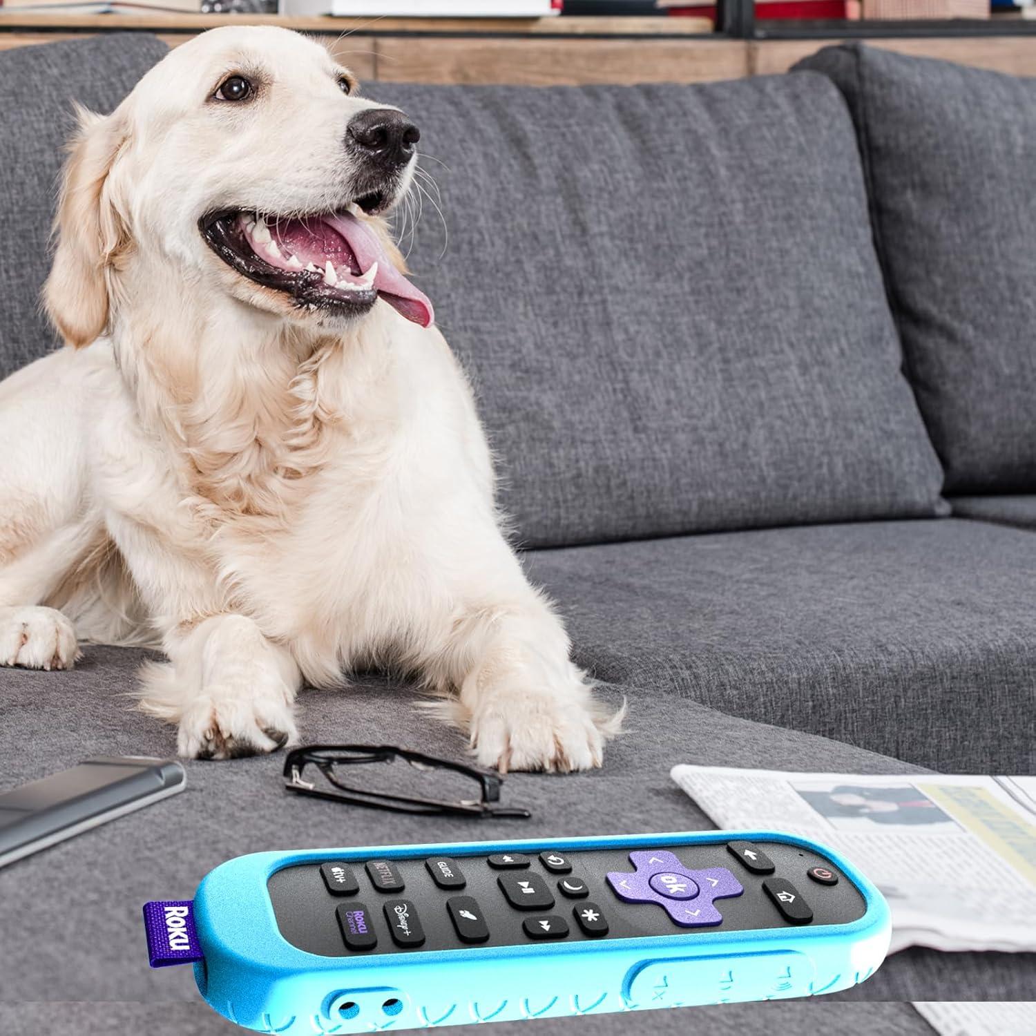 Funda de Silicona para Control Remoto Roku Pro - 2 Paquetes Verde Azul