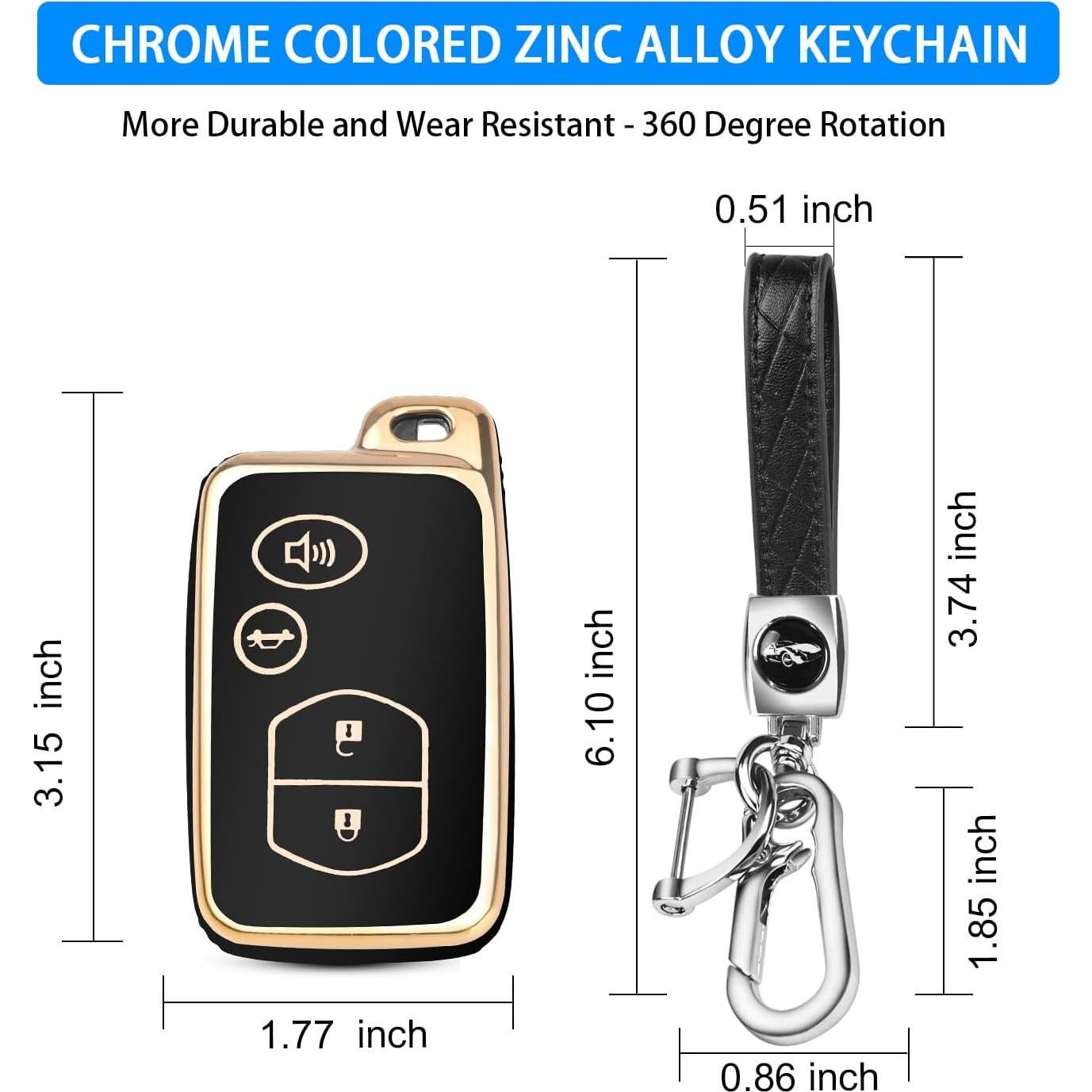 Cubierta de llavero QBUC para Toyota Camry Avalon Corolla