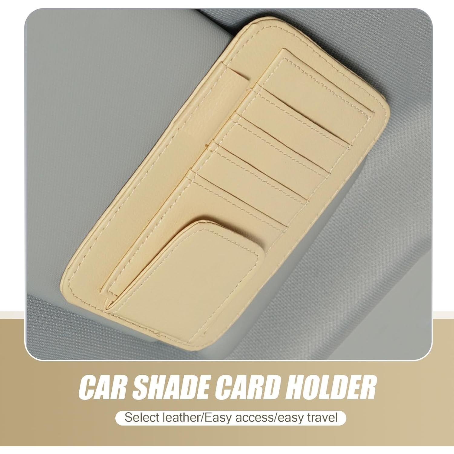 Organizador de Visera de Coche Sinytuto Beige con Bolsillos