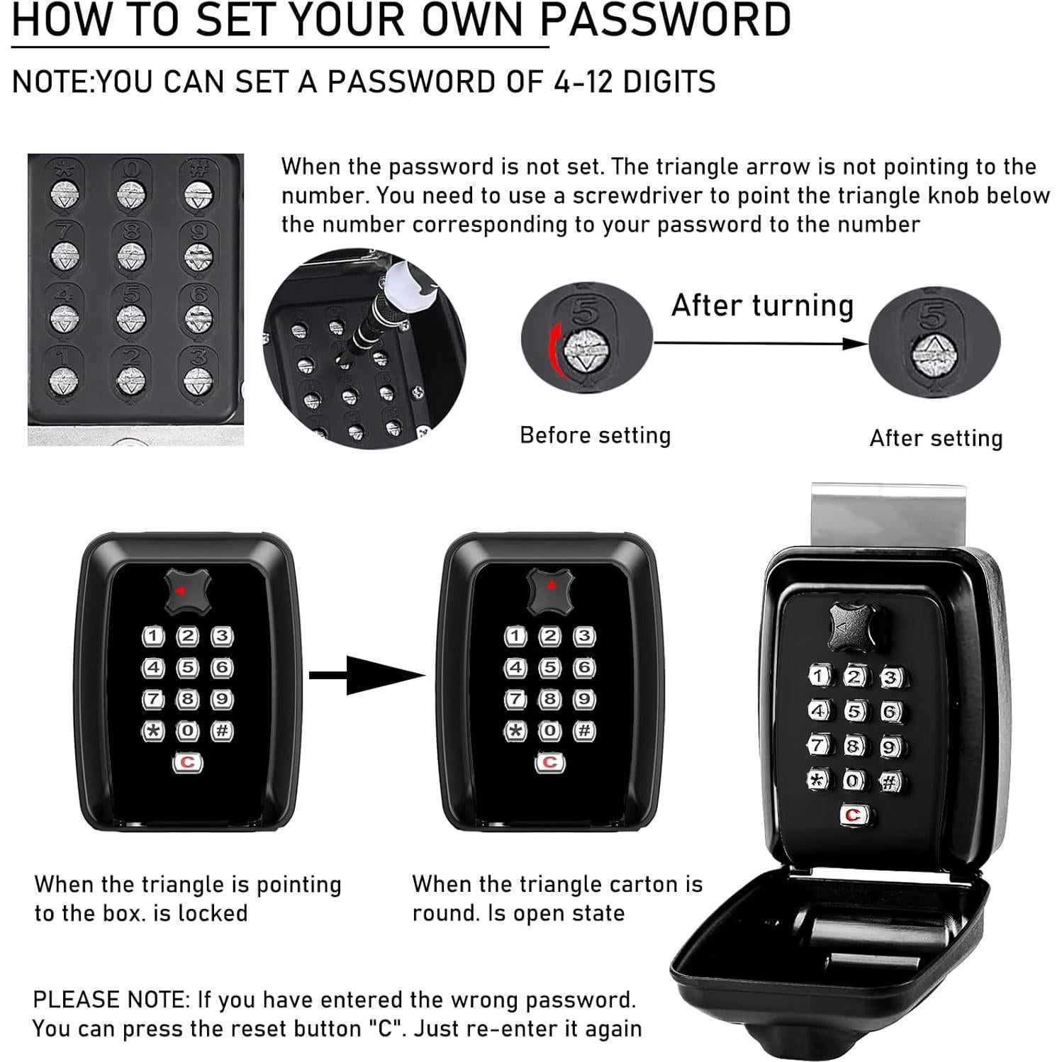 Caja de Llave de Coche Nexjy SL-591 con Contraseña Segura