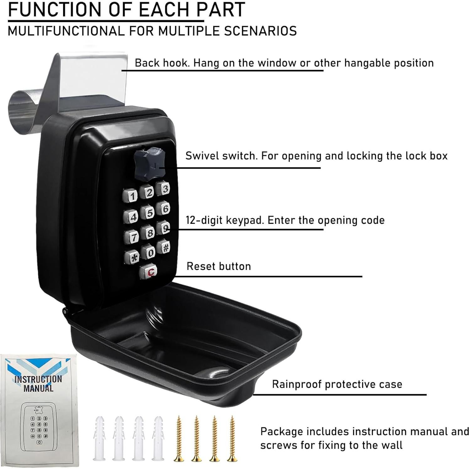 Caja de Llave de Coche Nexjy SL-591 con Contraseña Segura