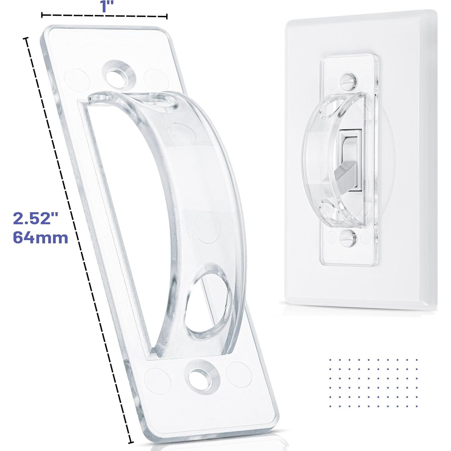 Cubiertas de Guardia de Interruptor de Luz Bates - 6 Piezas Transparentes