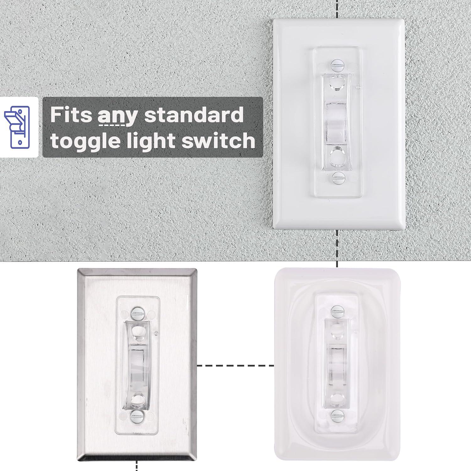 Cubiertas de Guardia de Interruptor de Luz Bates - 6 Piezas Transparentes
