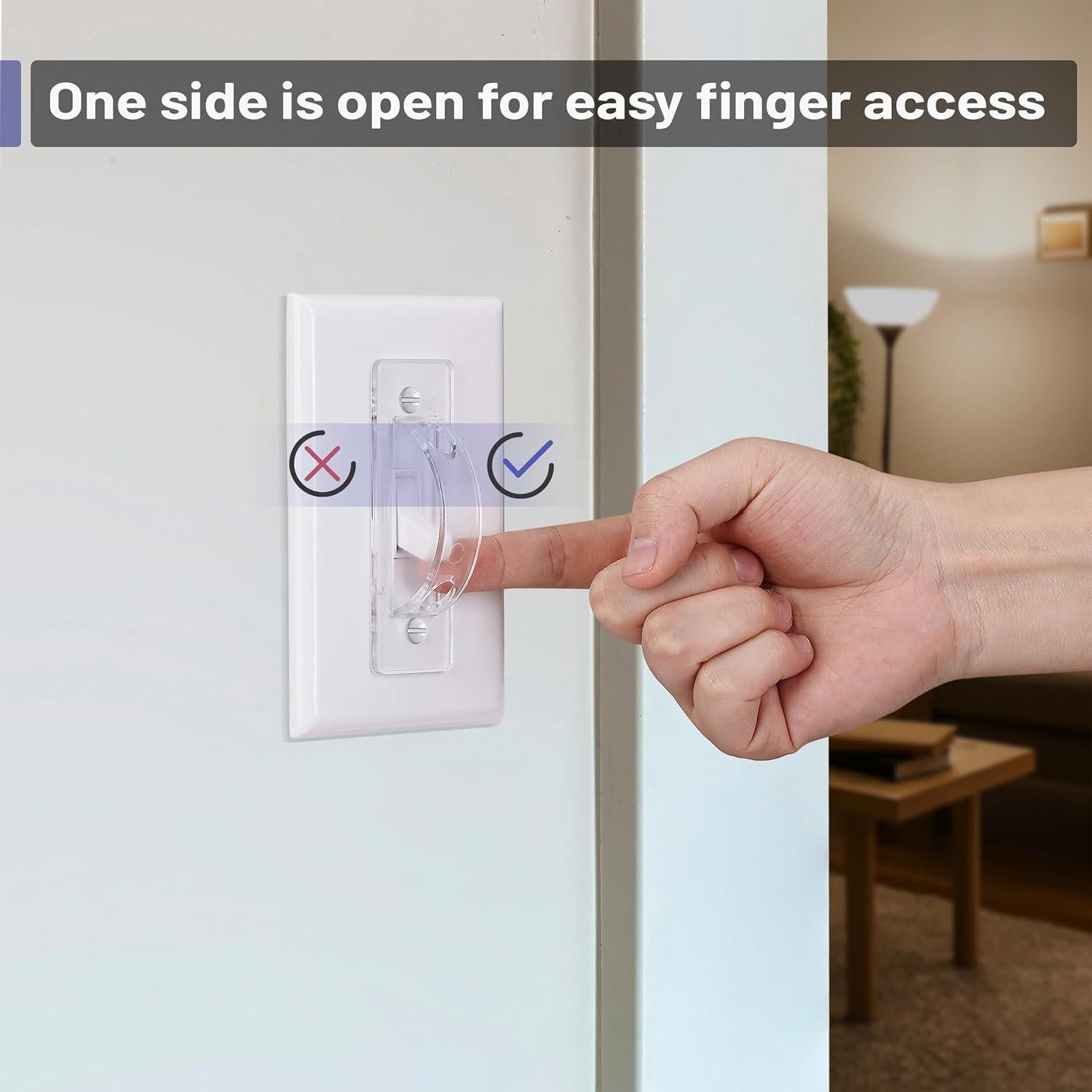 Cubiertas de Guardia de Interruptor de Luz Bates - 6 Piezas Transparentes