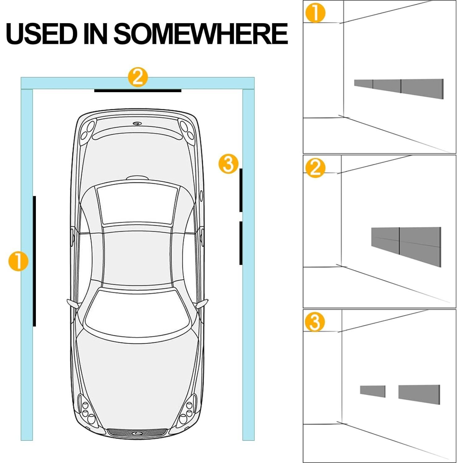 Protector de Pared de Garaje Kxuhivc 4 Pack EVA 30x10 cm