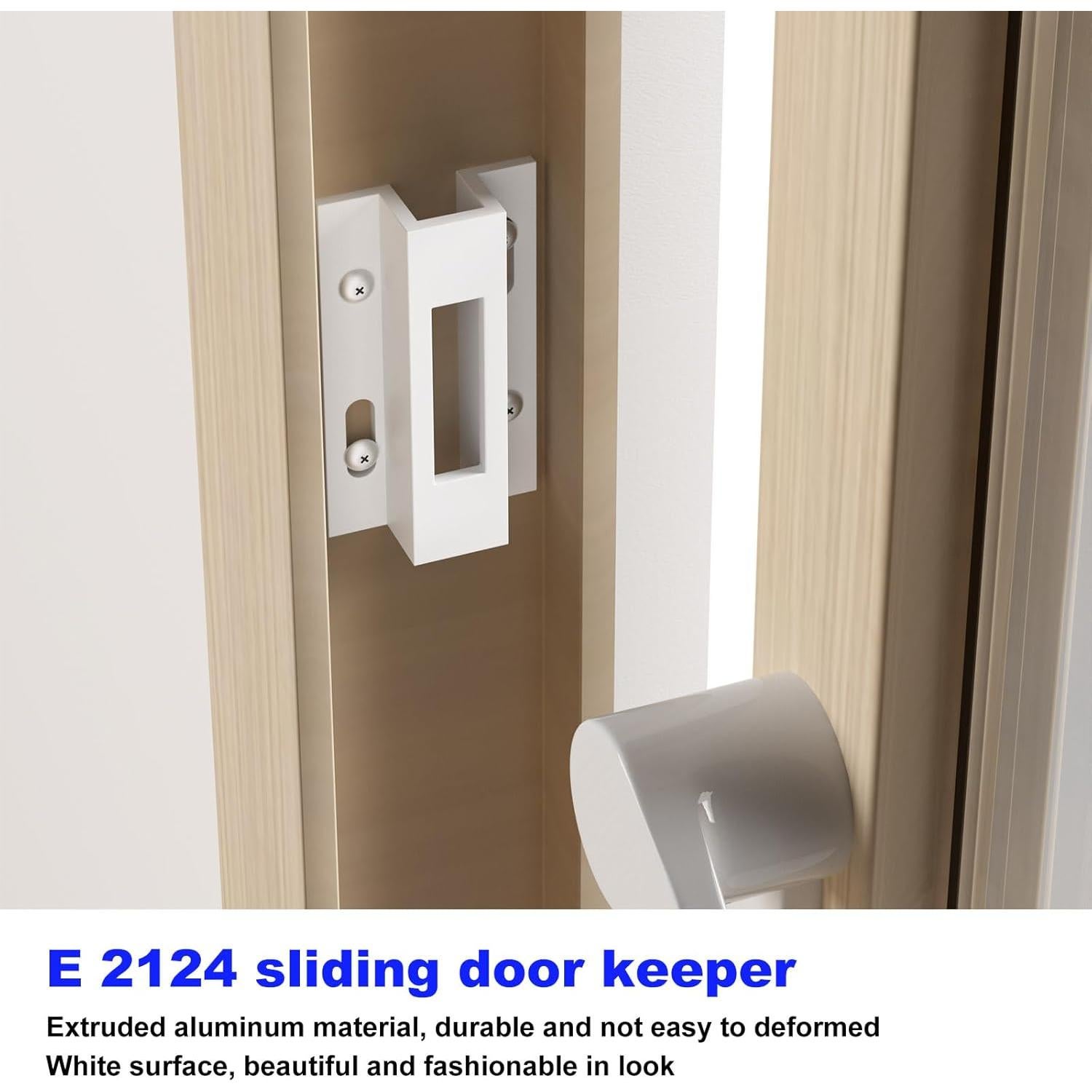 Pestillo de Puerta Corredera E2124 Misfart Aluminio Blanco