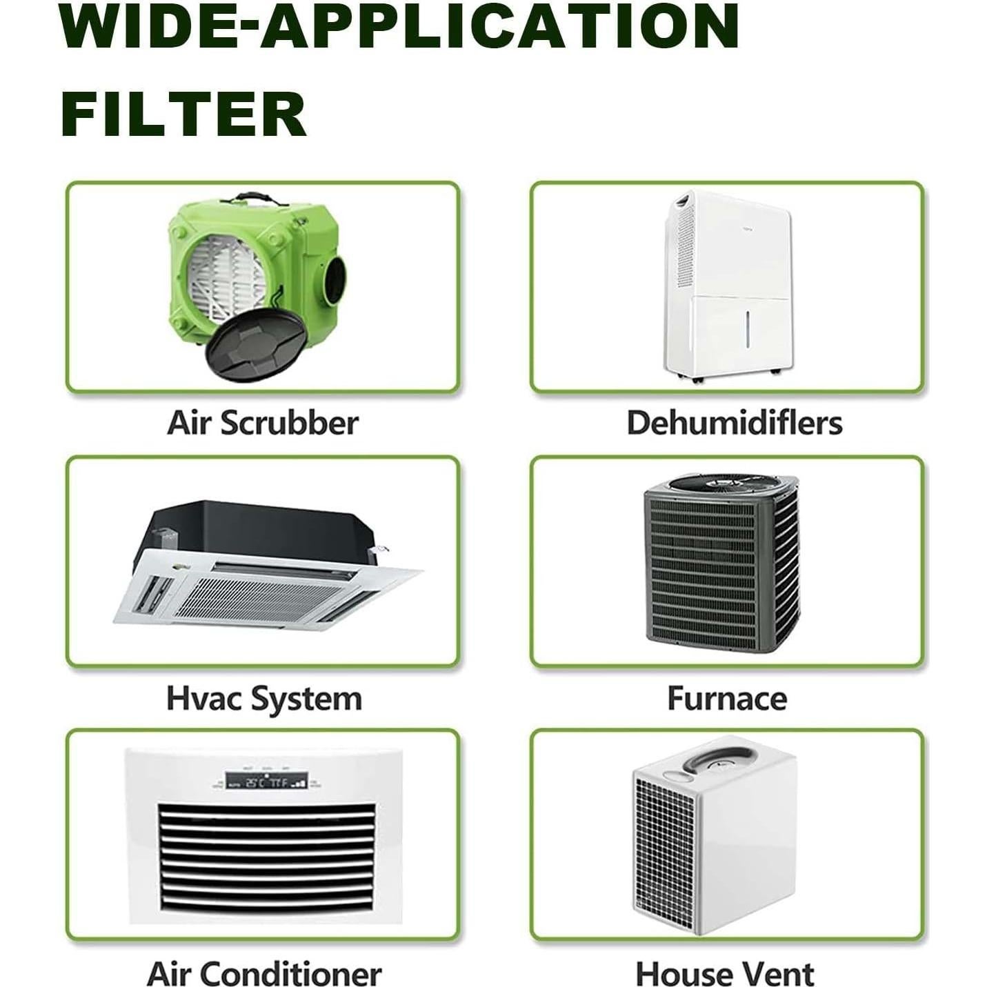 Filtros de aire JASENG MERV 8 10x10x1 - 4 paquetes