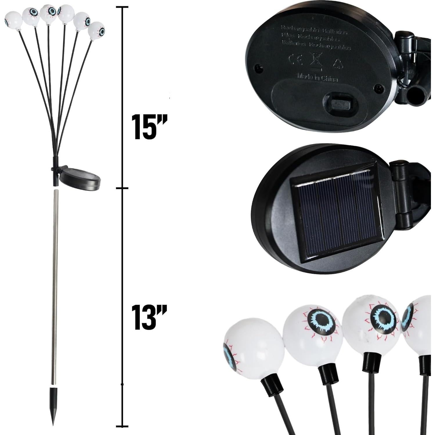 Luces LED Ojos Verdes Dazzle Bright 2 Paquete Jardín Halloween