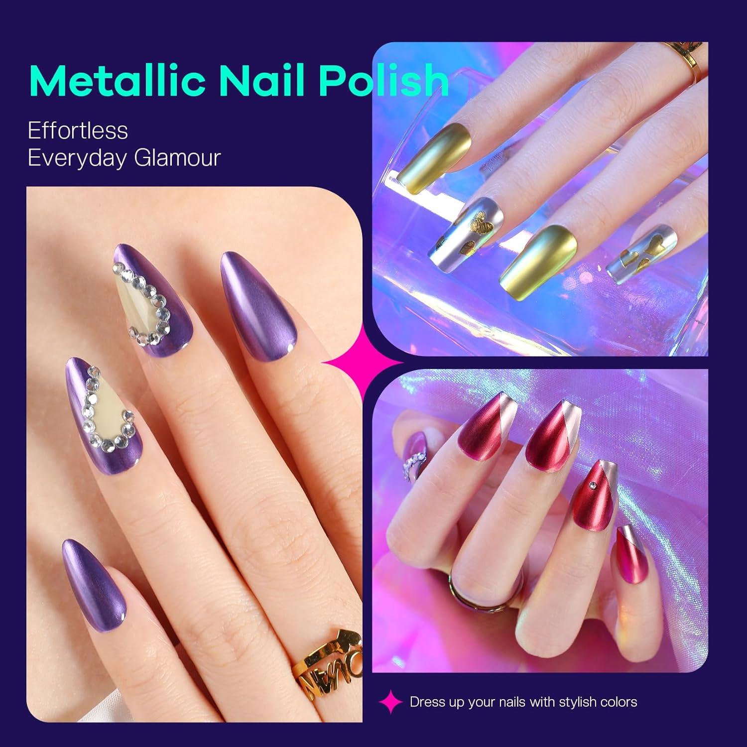 Kit de Esmalte de Uñas Holográfico Glamonade - 12 Colores