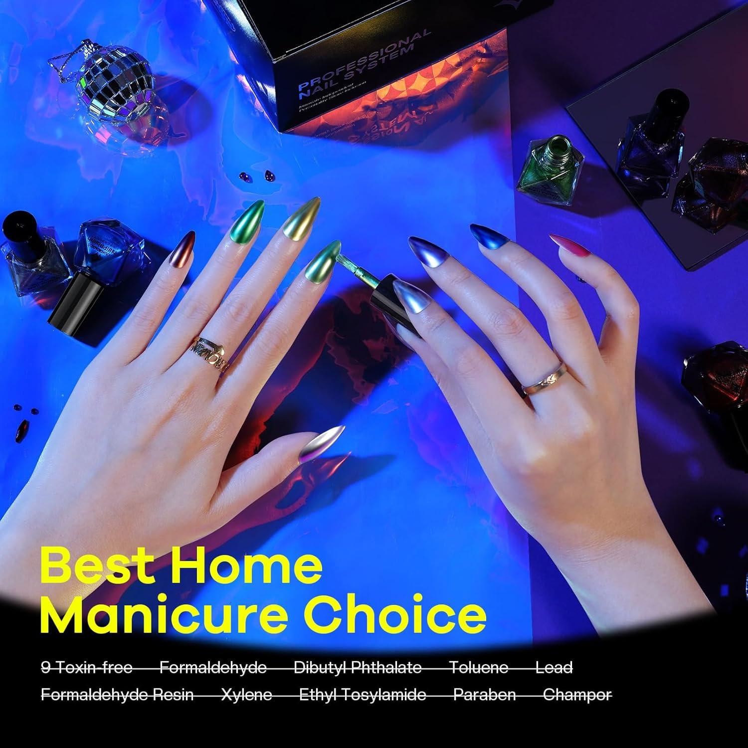 Kit de Esmalte de Uñas Holográfico Glamonade - 12 Colores