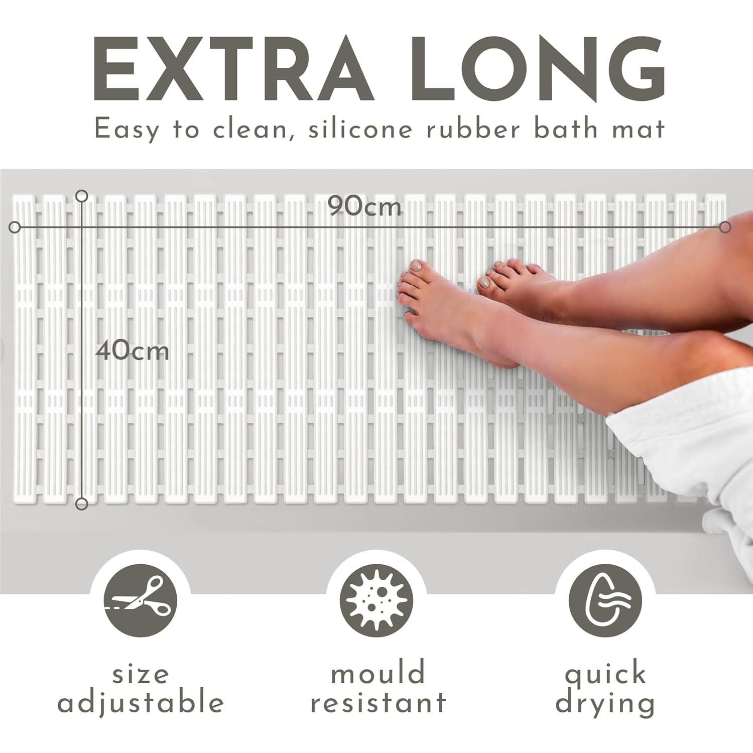 Alfombra de Ducha Antideslizante AH Artisan Home 89x41cm PVC