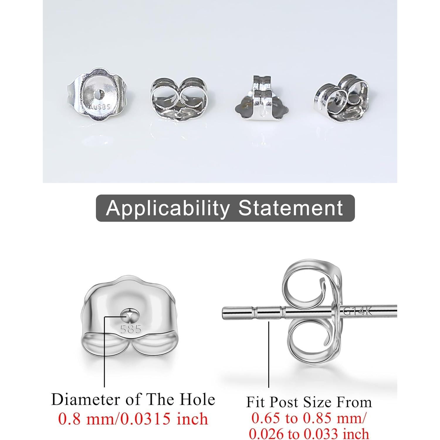 Resortes para Pendientes de Oro 14K Lulau 0.17g Hipoalergénicos