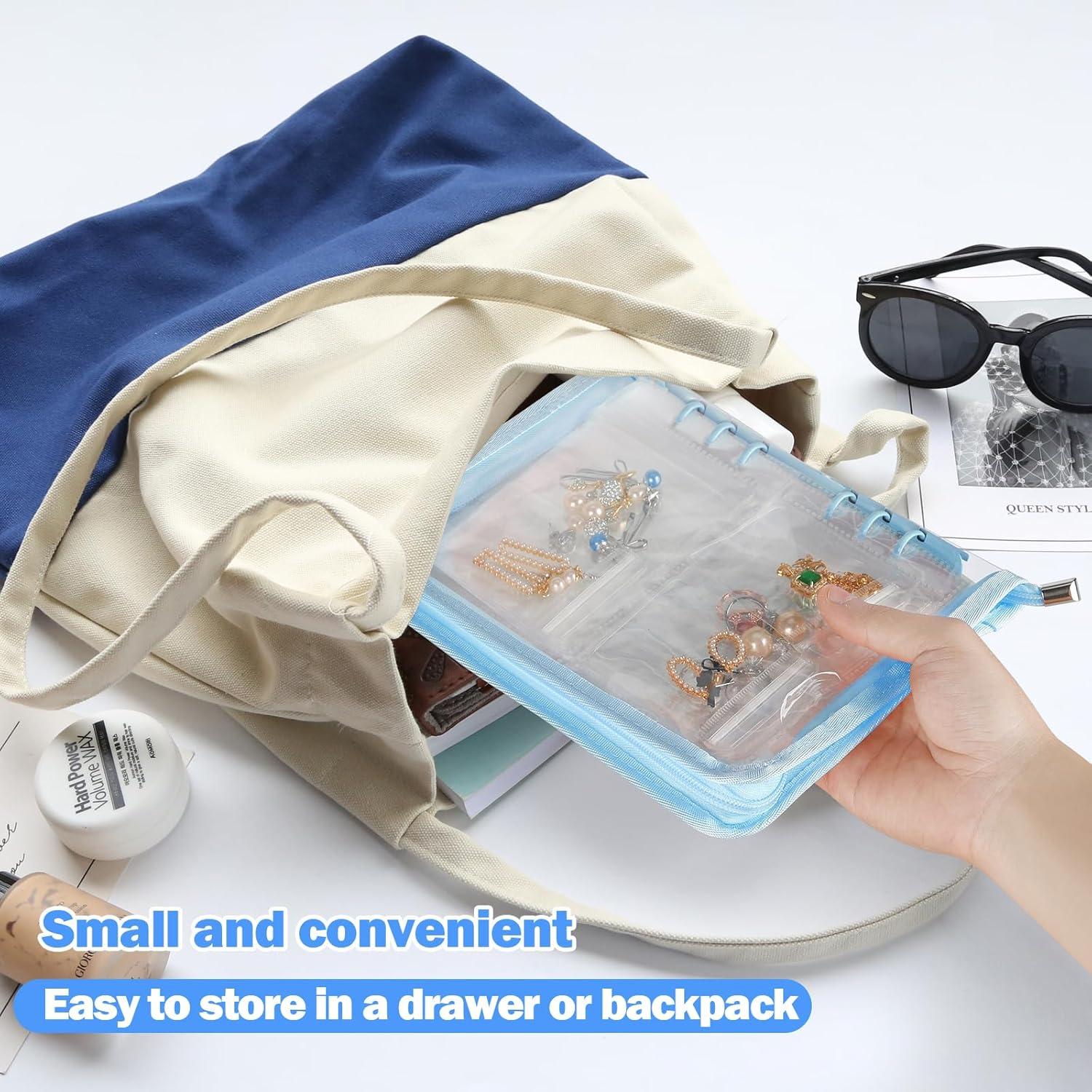 Organizador de Joyería KUKUVR Azul - Estuche de Viaje Plegable