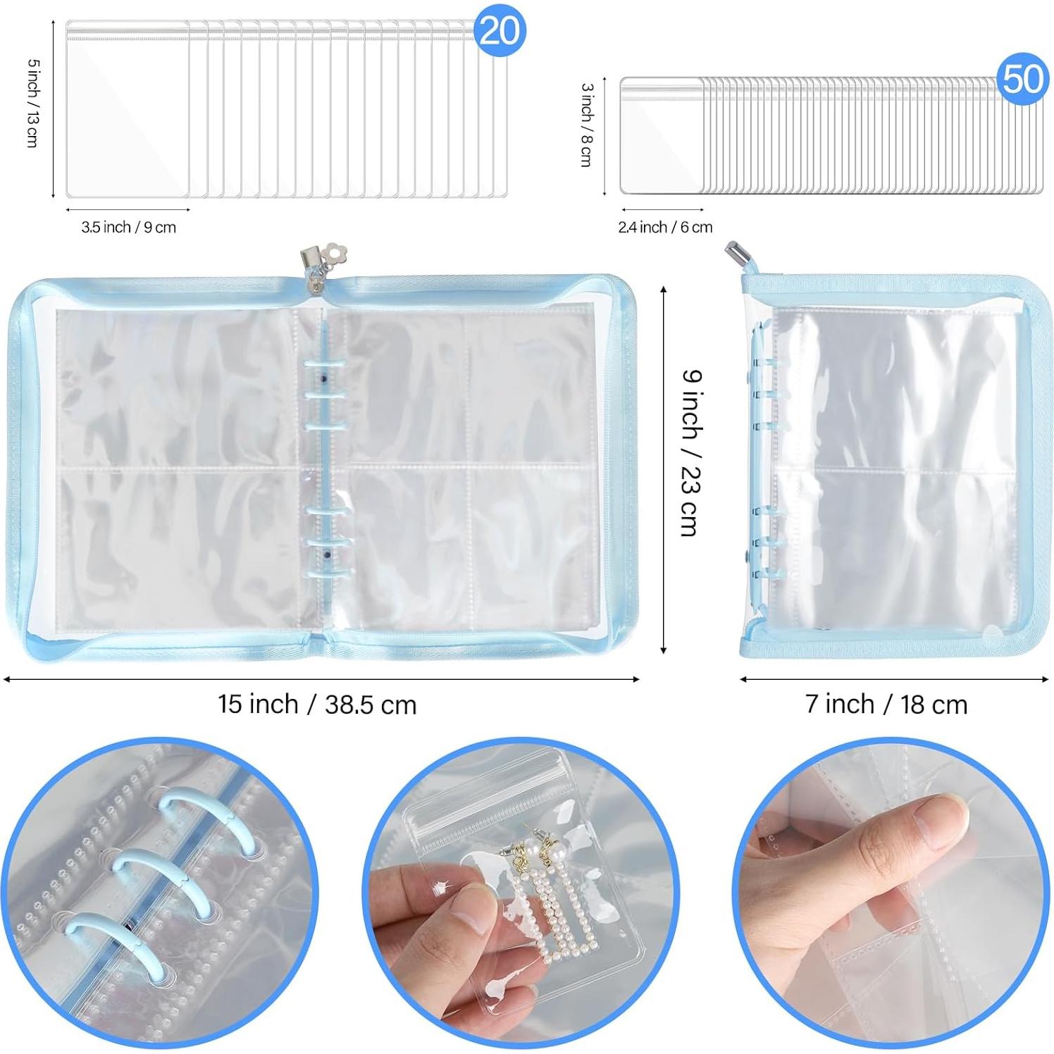 Organizador de Joyería KUKUVR Azul - Estuche de Viaje Plegable