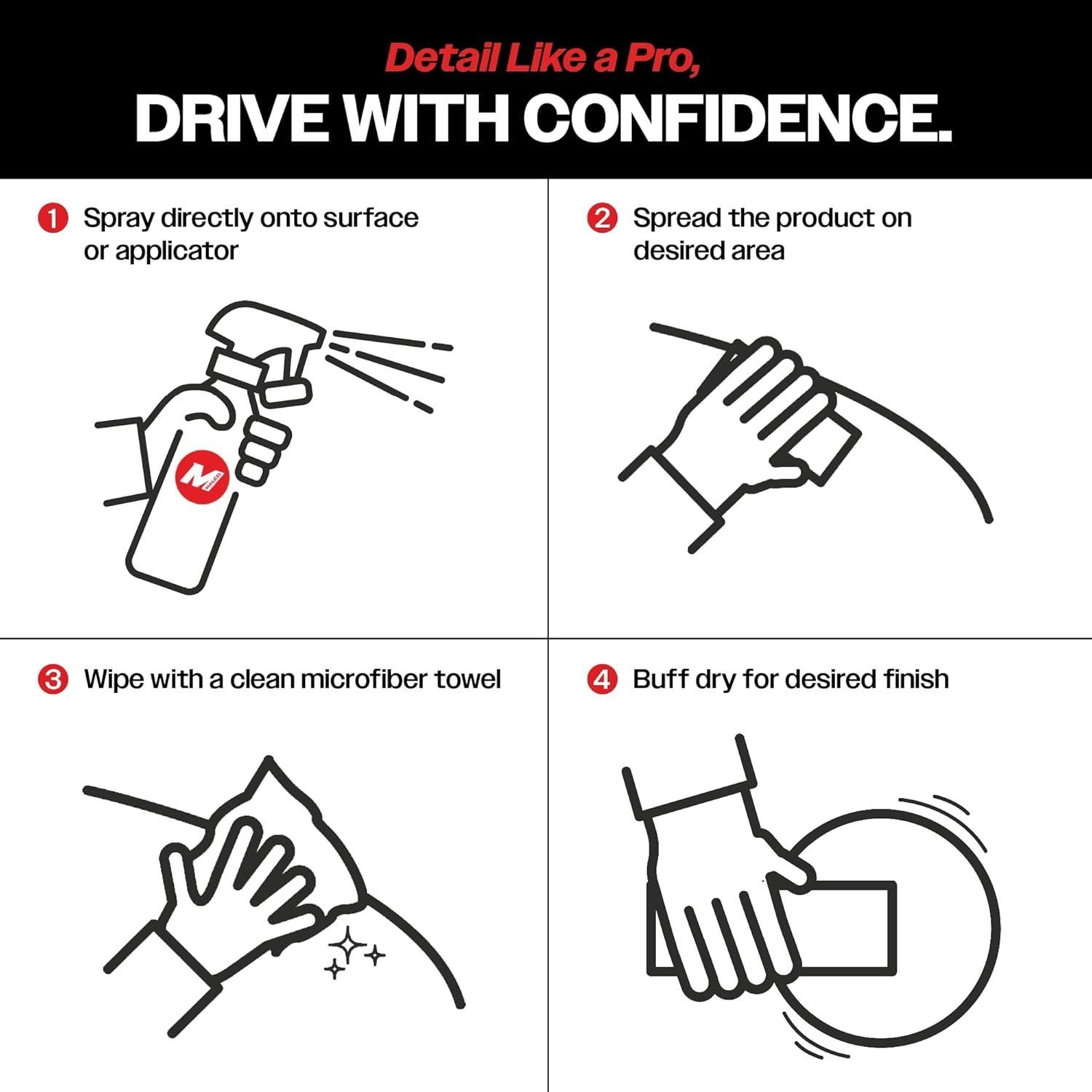 Limpiador y abrillantador Malco Clean & Shine 16 oz - Cuero, plástico, vinilo