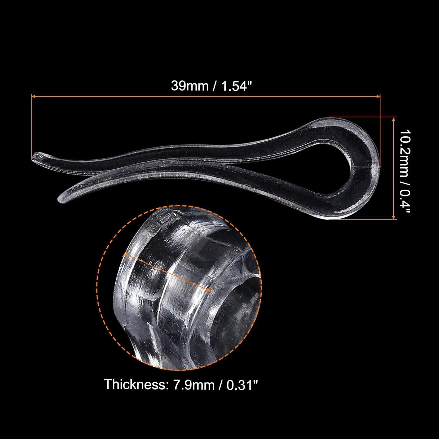 100 Clips de Cocodrilo de Plástico Transparente uxcell 3.91 cm