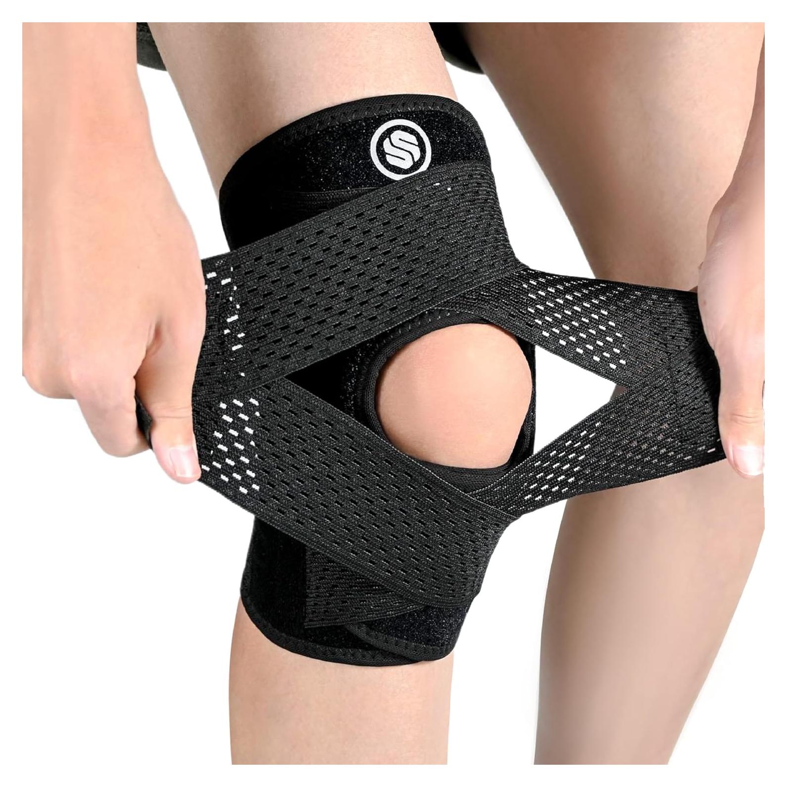 Férula para Rodilla SOLOEVER Ajustable con Estabilizadores - Negro Pequeño