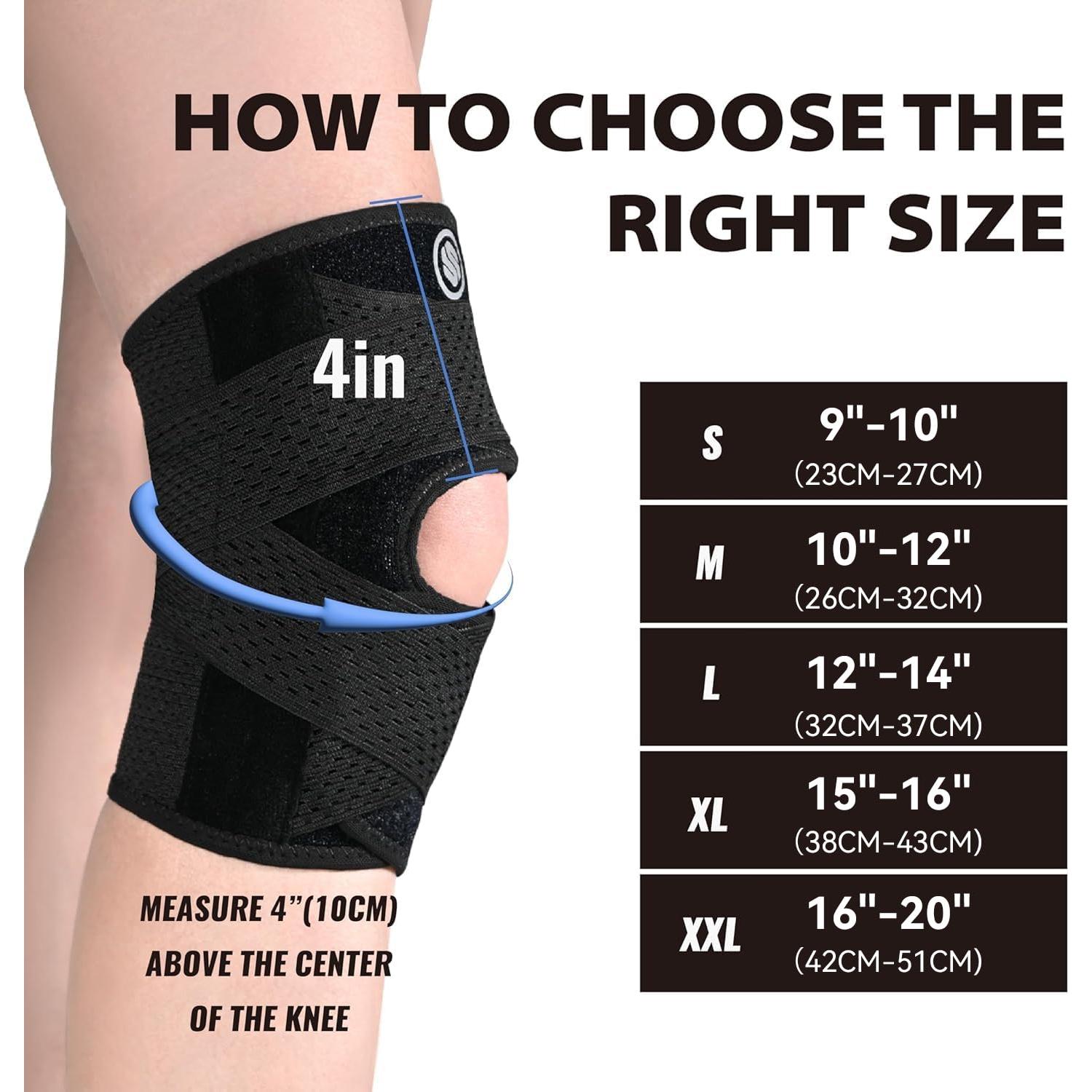 Férula para Rodilla SOLOEVER Ajustable con Estabilizadores - Negro Pequeño