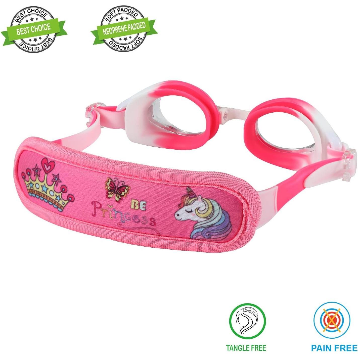 Gafas de natación RUIGAO para niños 2 a 6 años con correa acolchada