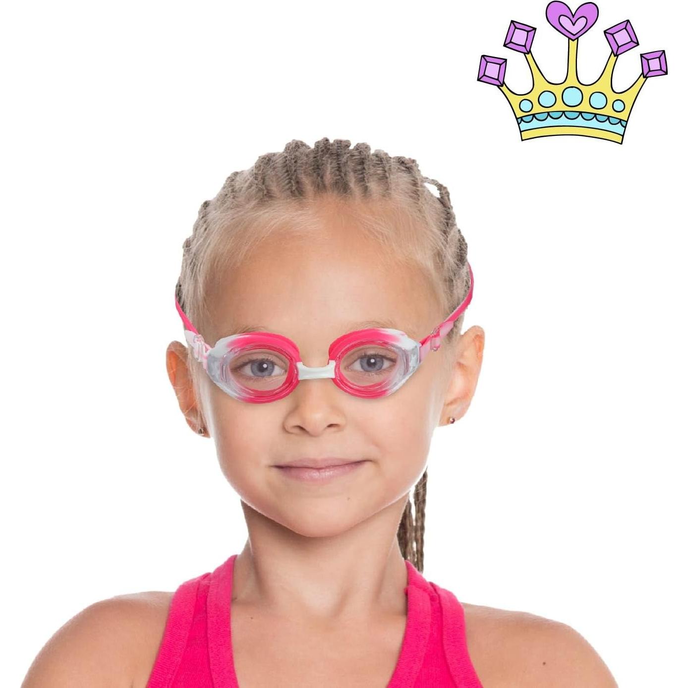 Gafas de natación RUIGAO para niños 2 a 6 años con correa acolchada