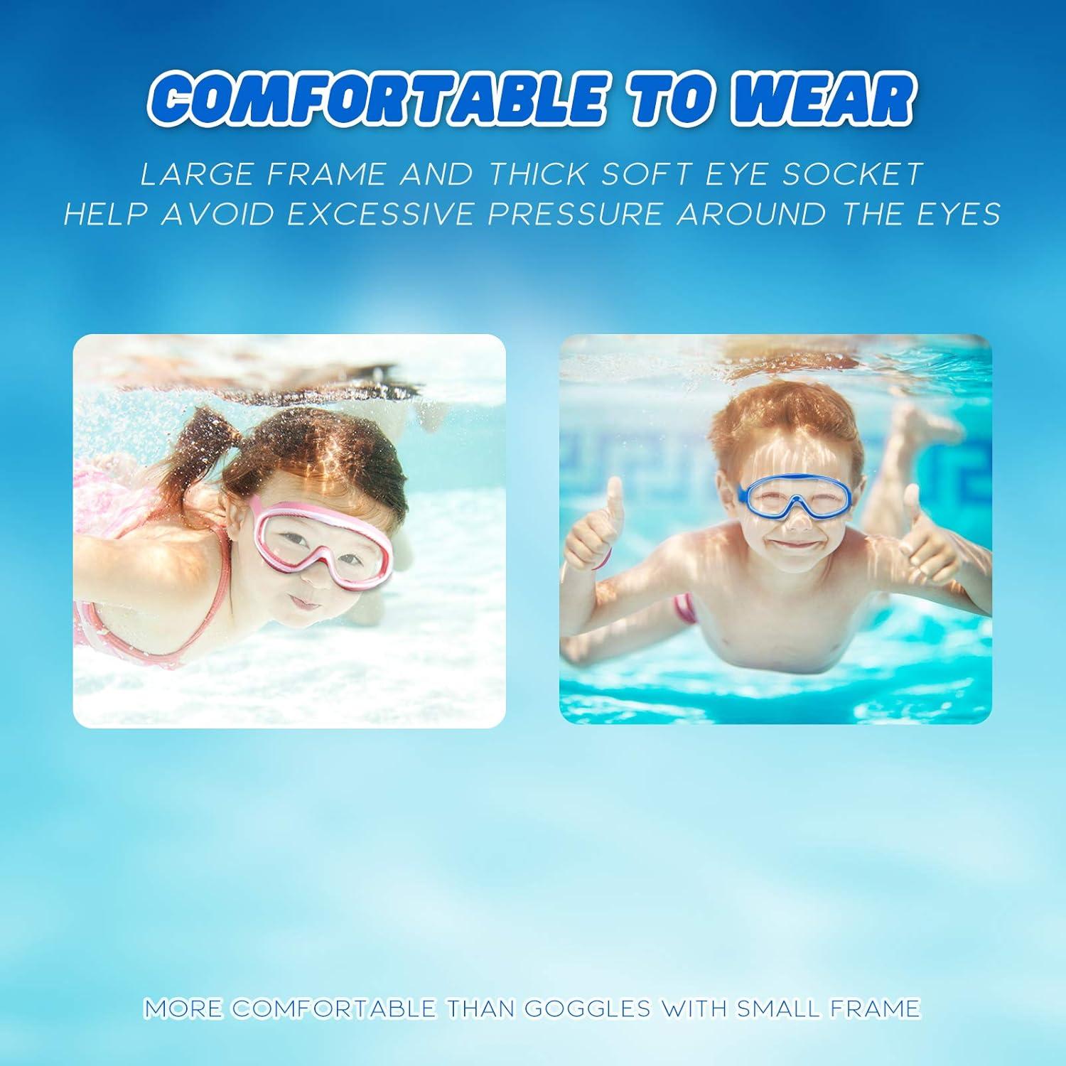 Gafas de natación KAILIMENG para niños, 2 paquetes, anti-vaho