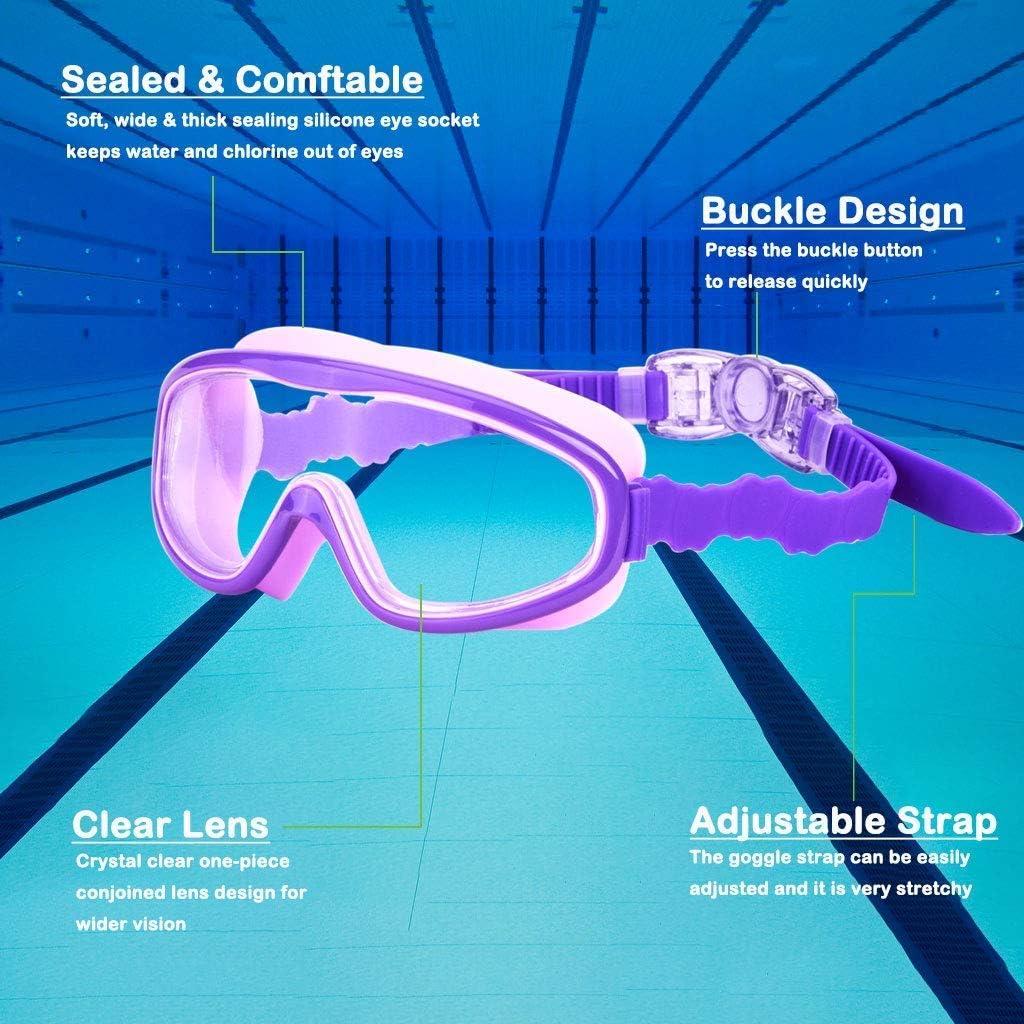 Gafas de natación KAILIMENG para niños, 2 paquetes, anti-vaho