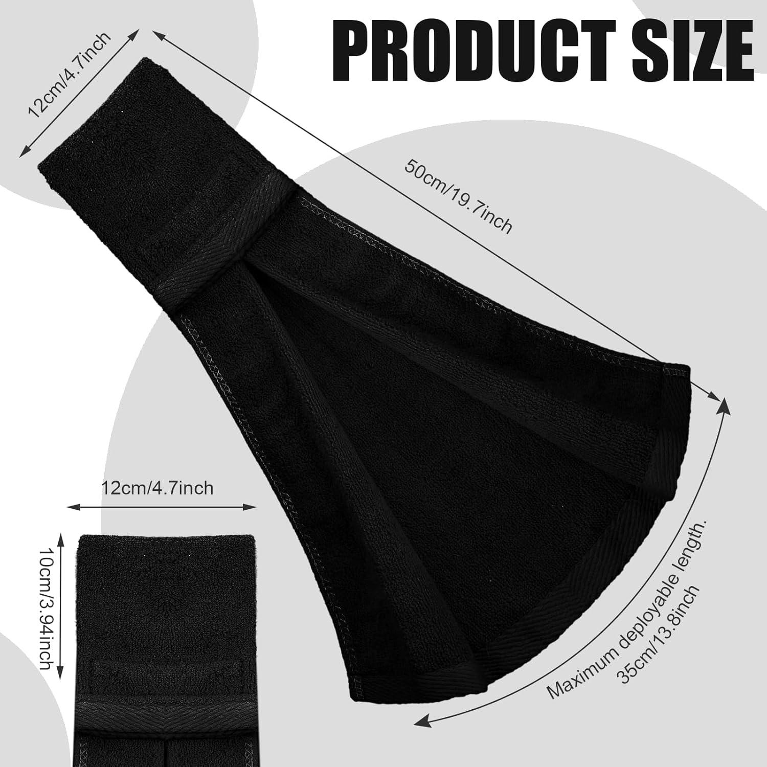 Toallas de Mano Moukeren 6 Pcs Algodón Negro para Deporte