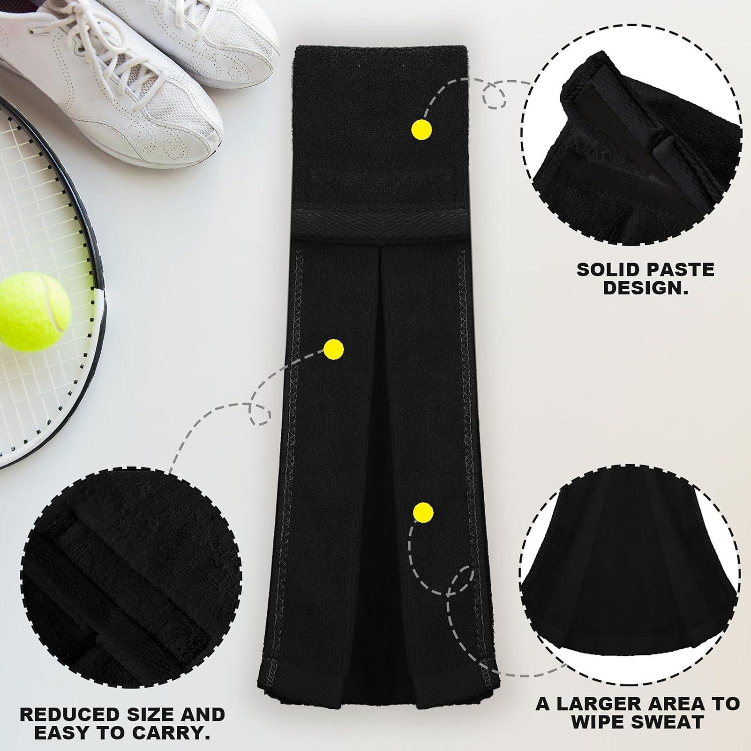 Toallas de Mano Moukeren 6 Pcs Algodón Negro para Deporte